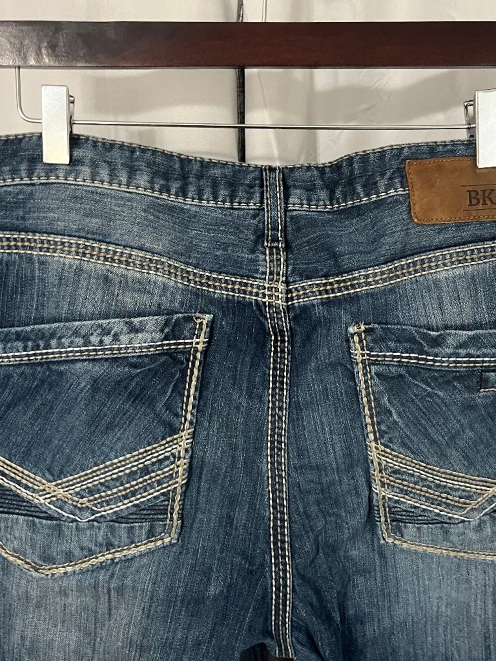👖 BKE Buckle Men’s Tyler Straight Bootcut Jeans 36x32 Dark Blue EUC 🔵